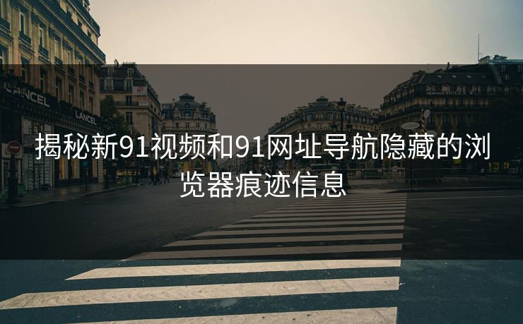 揭秘新91视频和91网址导航隐藏的浏览器痕迹信息
